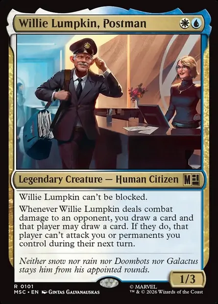 Willie Lumpkin, Postman, Magic card MSC 101 — Marvel Super Heroes Commander set