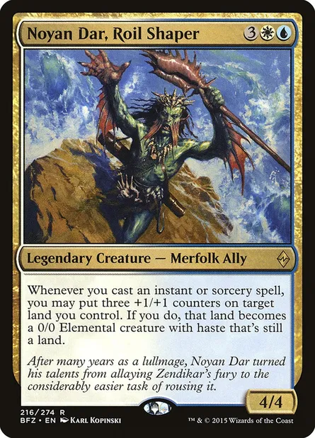Noyan Dar, Roil Shaper, Magic card BFZ 216 — Battle for Zendikar set
