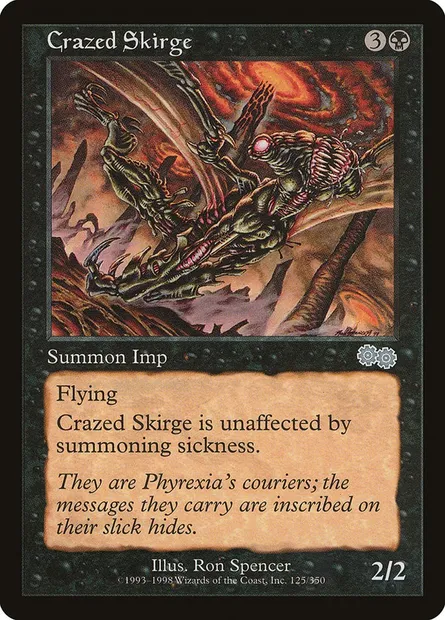 Scrige affolé, carte Magic USG 125 — extension Epopée d'Urza