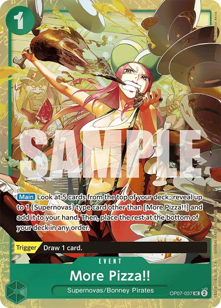 More Pizza!!, One Piece card OP07-037 — 500 YEARS IN THE FUTURE set