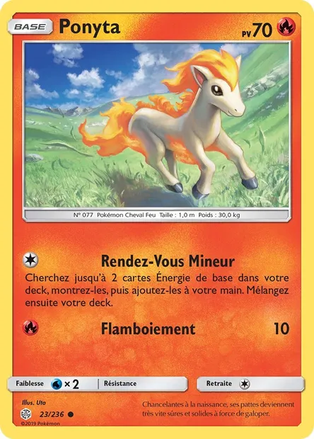 Ponyta, carte Pokémon CEC 23 — extension Éclipse Cosmique