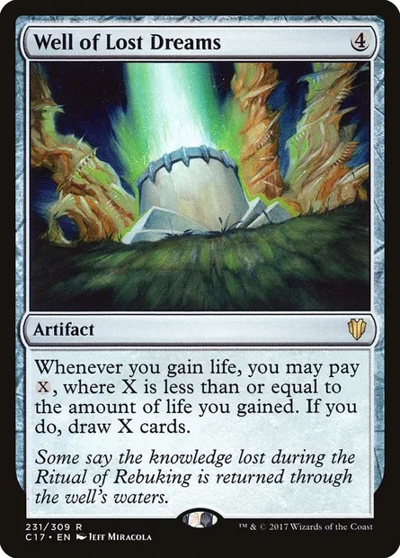 Well of Lost Dreams, Magic card C17 231 — Commander 2017 set