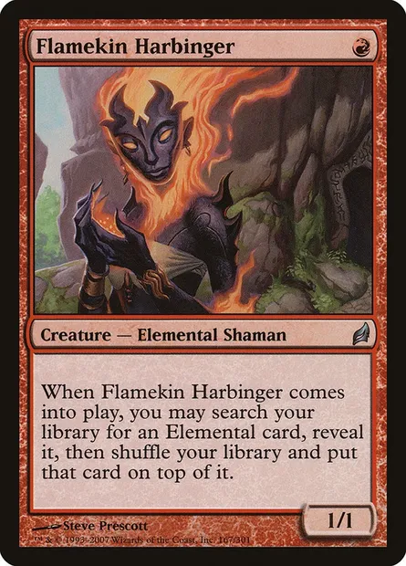 Flamekin Harbinger, Magic card LRW 167 — Lorwyn set