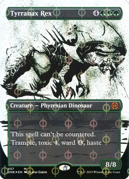 Tyrranax rex, carte Magic ONE 457 — extension Tous Phyrexians
