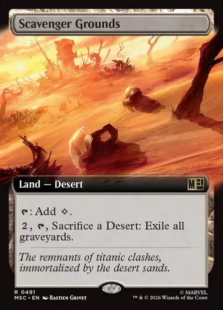 Scavenger Grounds, Magic card MSC 491 — Marvel Super Heroes Commander set