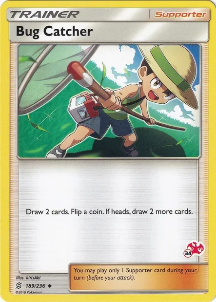 Bug Catcher, Pokémon card BA20 189c-34 — Battle Academy 2020 set