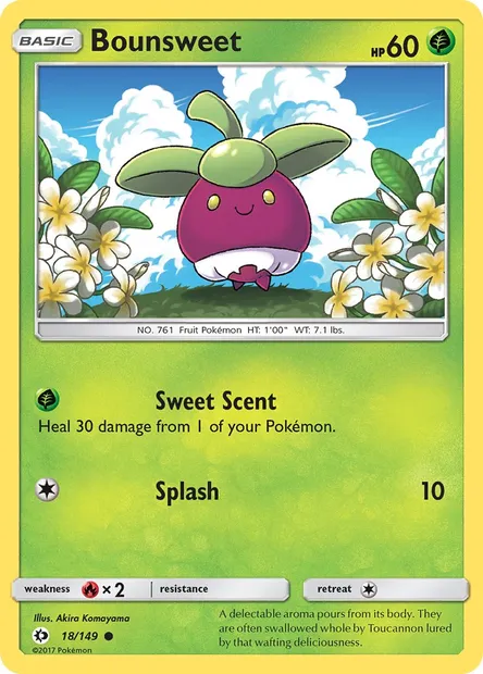 Bounsweet, Pokémon card SUM 18 — Sun & Moon set