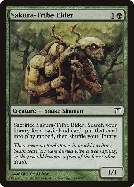 Sakura-Tribe Elder, Magic card CHK 239 — Champions of Kamigawa set