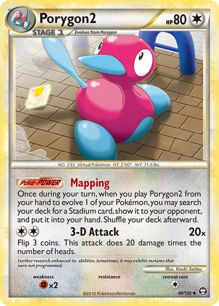 Porygon2, Pokémon card TM 49 — Triumphant set