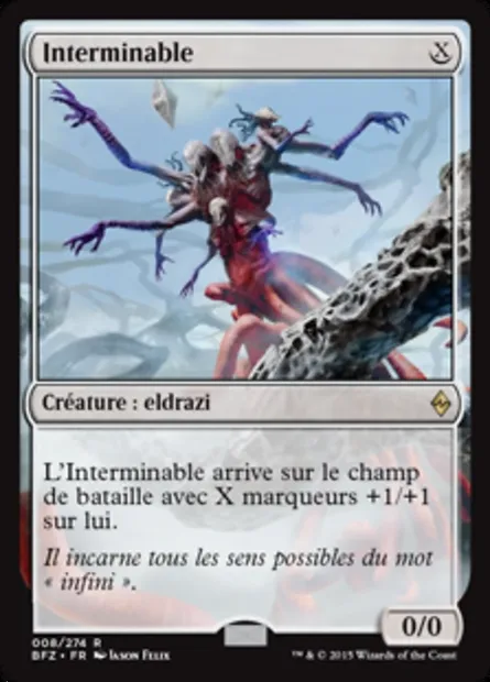 Interminable, carte Magic BFZ 8 — extension La bataille de Zendikar
