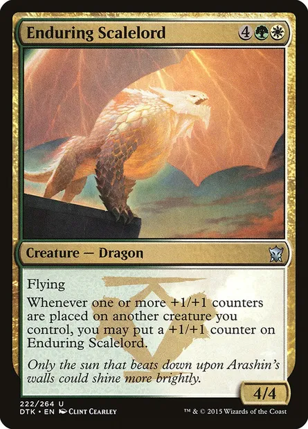 Enduring Scalelord, Magic card DTK 222 — Dragons of Tarkir set