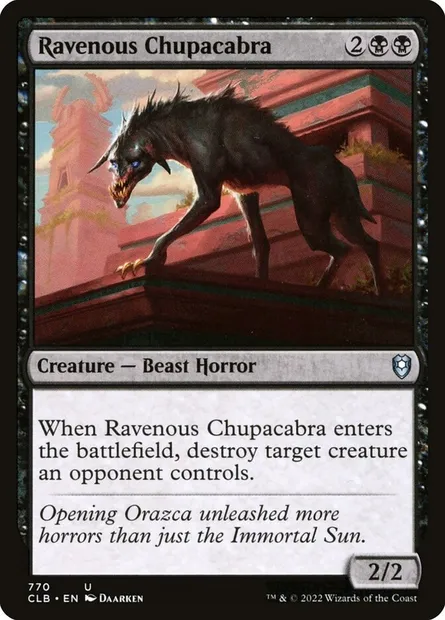 Ravenous Chupacabra, Magic card CLB 770 — Commander Legends: Battle for Baldur's Gate set