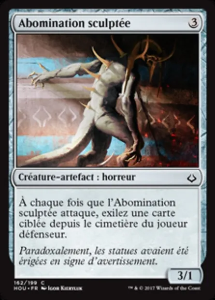 Abomination sculptée, carte Magic HOU 162 — extension L’âge de la destruction