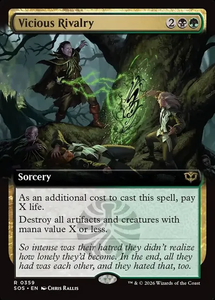 Vicious Rivalry, Magic card SOS 359 — Secrets of Strixhaven set
