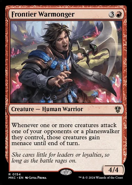 Frontier Warmonger, Magic card MKC 154 — Murders at Karlov Manor Commander set