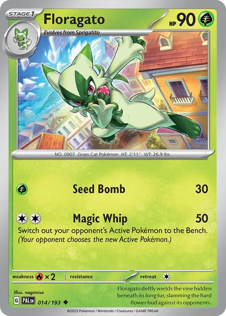 Floragato, Pokémon card PAL 014 — Paldea Evolved set