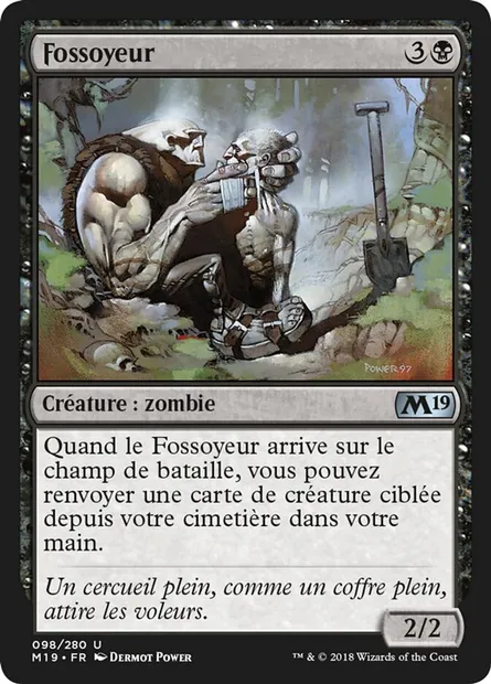 Fossoyeur, carte Magic M19 98 — extension Core Set 2019