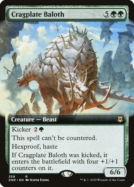 Cragplate Baloth, Magic card ZNR 359 — Zendikar Rising set