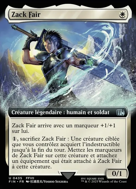 Zack Fair, carte Magic FIN 435 — extension Final Fantasy