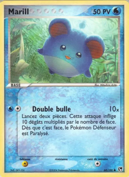 Marill, carte Pokémon SS 68 — extension EX Tempête de sable