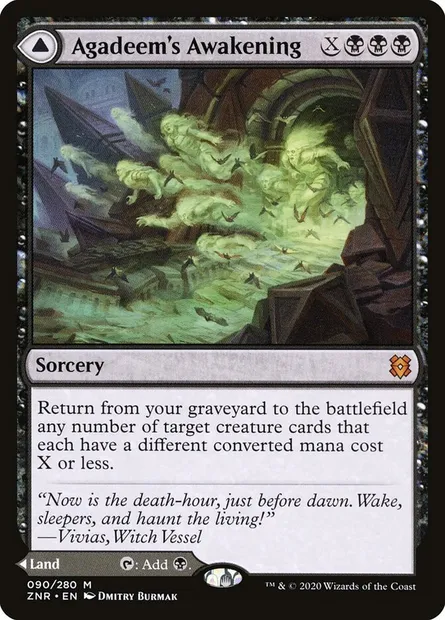 Agadeem's Awakening // Agadeem, the Undercrypt, Magic card ZNR 90 — Zendikar Rising set
