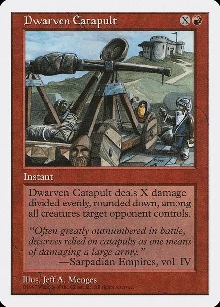 Catapulte naine, carte Magic 5ED 220 — extension Cinquième Edition