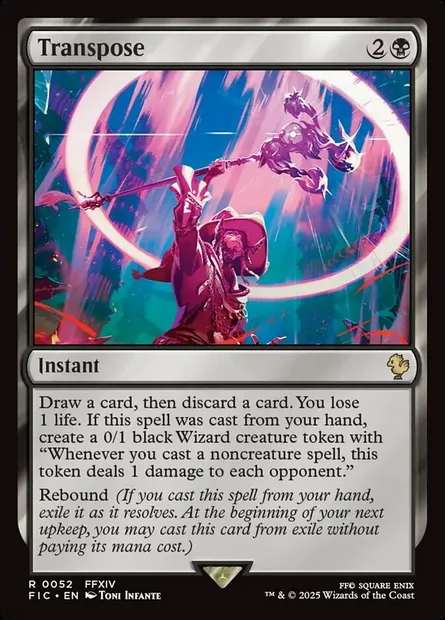 Transpose, Magic card FIC 52 — Final Fantasy Commander set