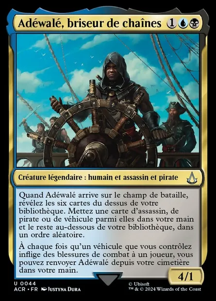 Adéwalé, briseur de chaînes, carte Magic ACR 44 — extension Assassin's Creed