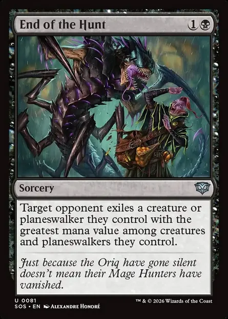 End of the Hunt, Magic card SOS 81 — Secrets of Strixhaven set