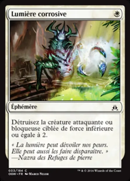 Lumière corrosive, carte Magic OGW 33 — extension Le serment des Sentinelles