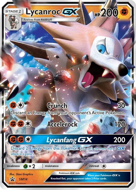 Lycanroc GX, Pokémon card SM 14 — SM Black Star Promos set