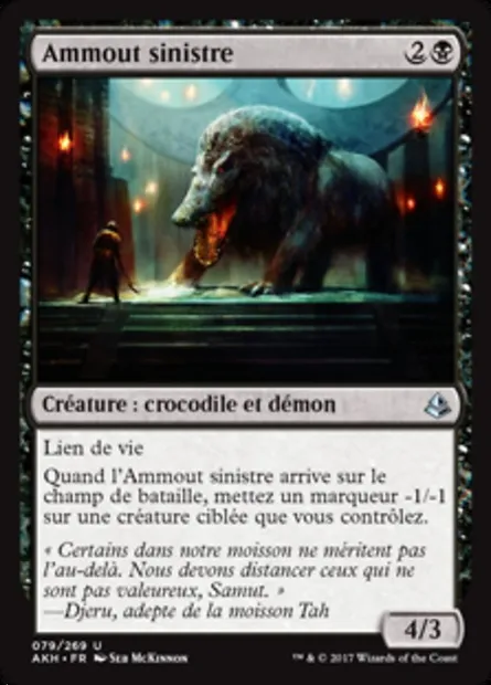 Ammout sinistre, carte Magic AKH 79 — extension Amonkhet