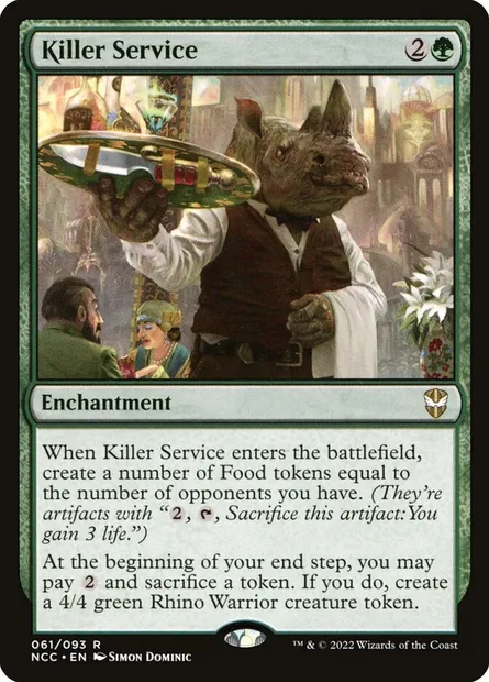 Killer Service, Magic card NCC 61 — New Capenna Commander set