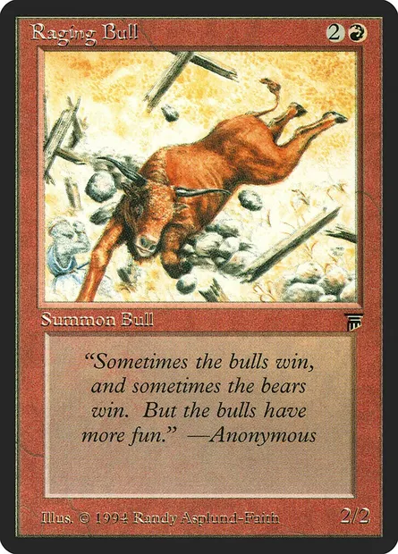 Raging Bull, Magic card LEG 163 — Legends set