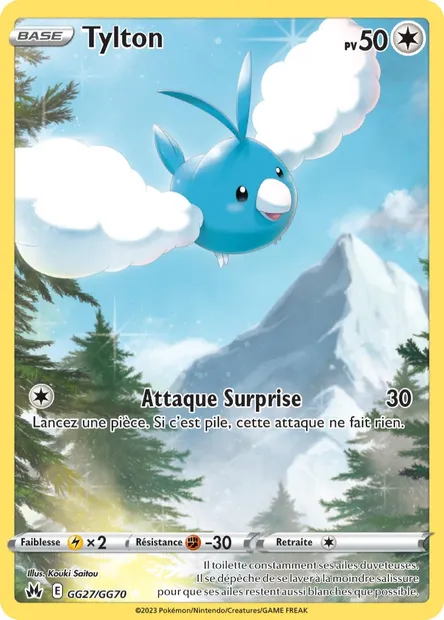 Tylton, carte Pokémon CRZ GG27 — extension Zénith Suprême
