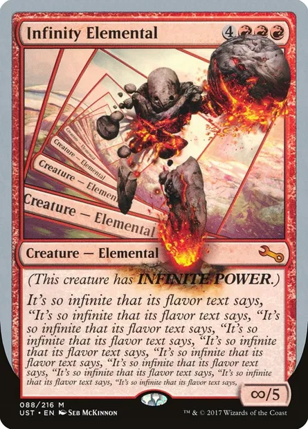 Infinity Elemental, Magic card UST 88 — Unstable set