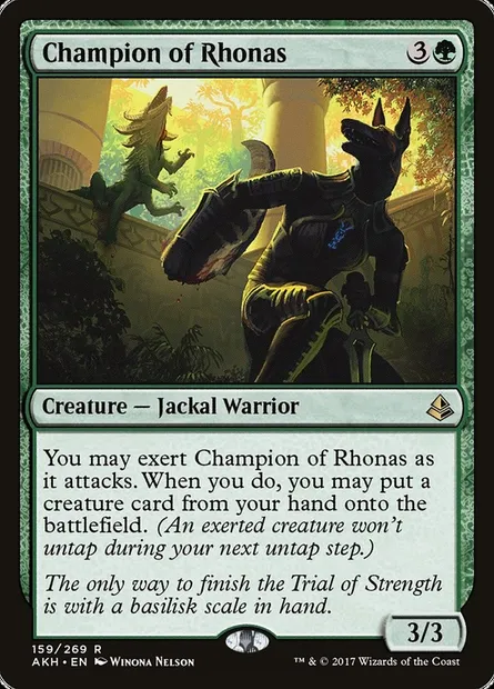 Champion of Rhonas, Magic card AKH 159 — Amonkhet set