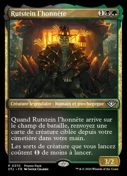 Rutstein l'honnête, carte Magic OTJ 370 — extension Outlaws of Thunder Junction