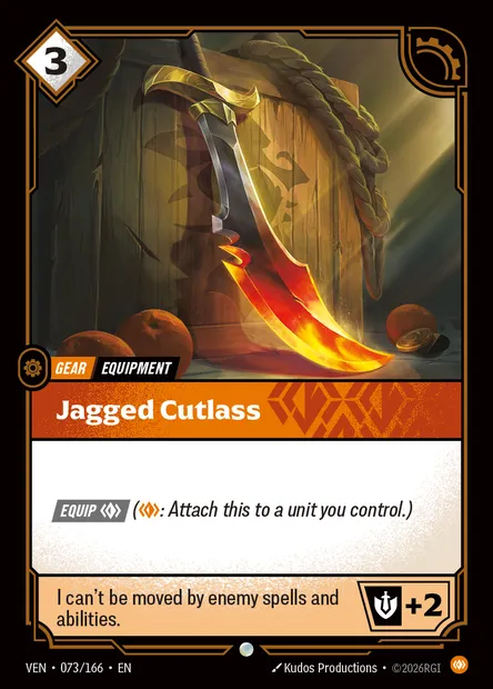 Jagged Cutlass, Riftbound card VEN 073 — Vendetta set