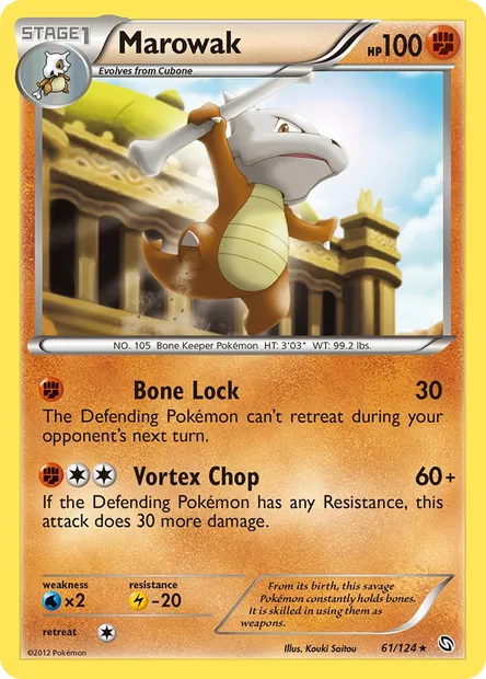 Marowak, Pokémon card DRX 61 — Dragons Exalted set