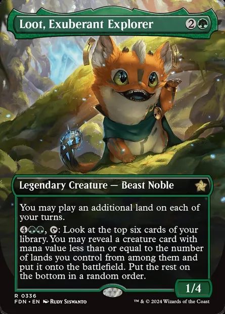 Loot, Exuberant Explorer, Magic card FDN 336 — Foundations set
