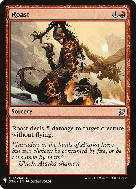 Rôtir, carte Magic PLST DTK-151 — extension The List