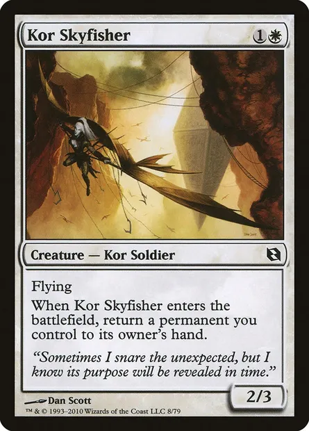 Pêcheuse céleste kor, carte Magic DDF 8 — extension Duel Decks: Elspeth vs. Tezzeret