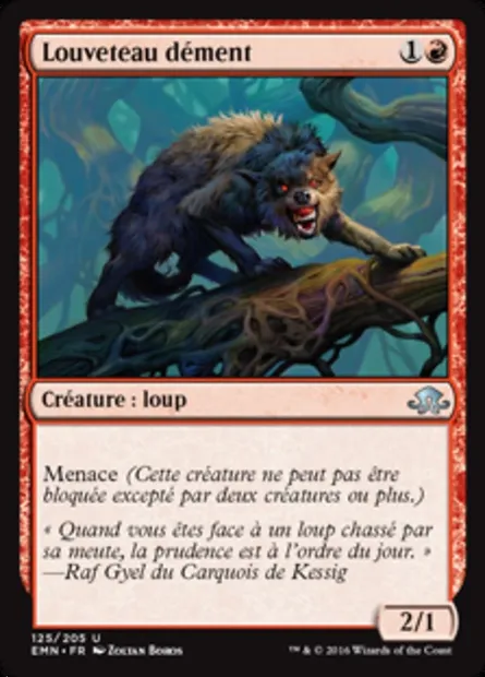 Louveteau dément, carte Magic EMN 125 — extension La lune hermétique