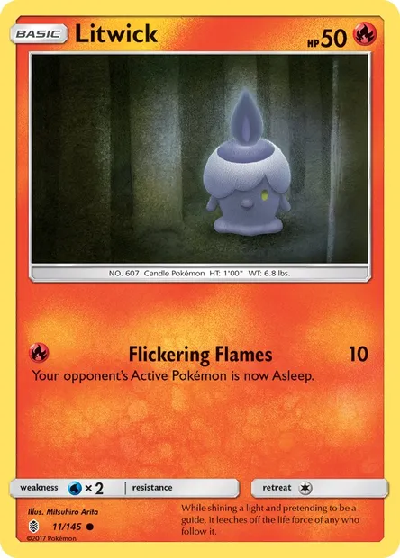 Litwick, Pokémon card GRI 11 — Guardians Rising set
