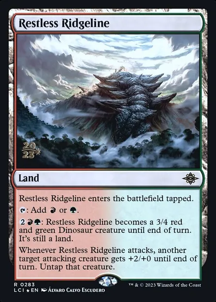 Restless Ridgeline, Magic card PLCI 283s — The Lost Caverns of Ixalan Promos set
