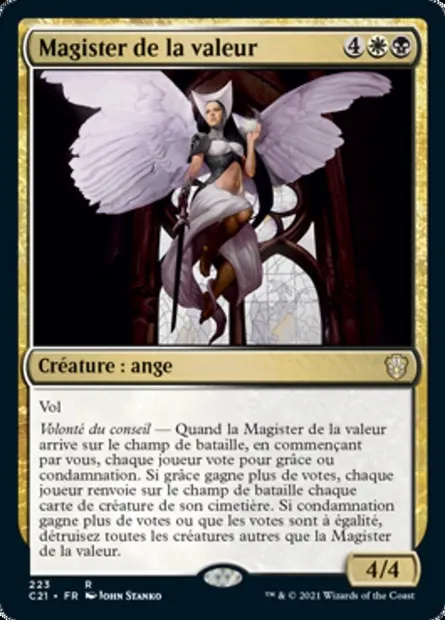 Magister de la valeur, carte Magic C21 223 — extension Commander 2021