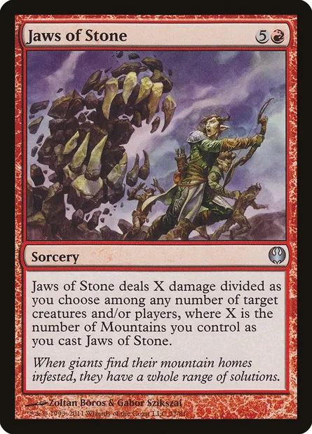 Jaws of Stone, Magic card DDG 77 — Duel Decks: Knights vs. Dragons set
