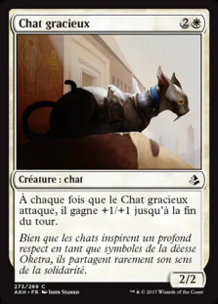 Chat gracieux, carte Magic AKH 273 — extension Amonkhet