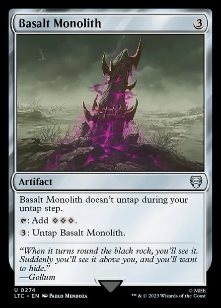 Basalt Monolith, Magic card LTC 274 — Tales of Middle-earth Commander set